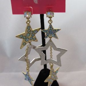 BETSEY JOHNSON STAR EARRINGS